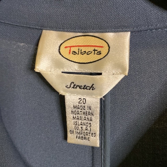 Talbots Blue Full Button Front Jacket Size 20 - Picture 4 of 6